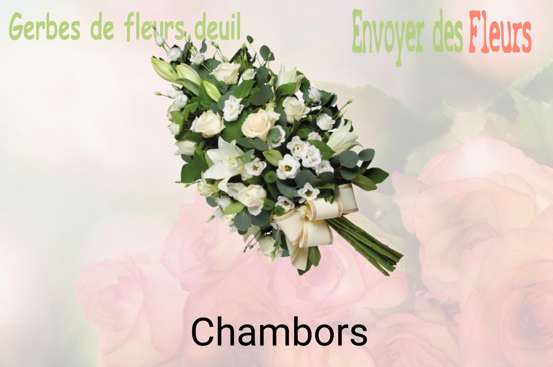 Gerbe de fleurs de deuil livrée à Chambors